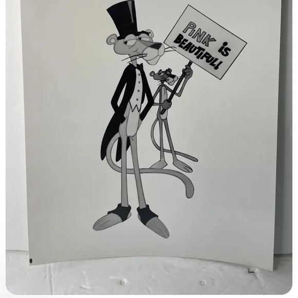 Vtg 1970’s CBS TV Ad Slick Photo BW 8 x 10 Pink Panther Rare